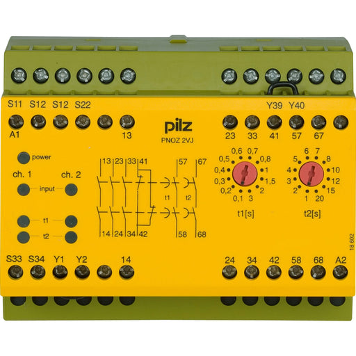 Pilz - Gerät zur Überwachung von sicherheitsgerichteten Stromkreisen Not-Aus-Schaltgerät PNOZ 2VJ #774012 24DC 3n/o 1n/c 2n/ot
