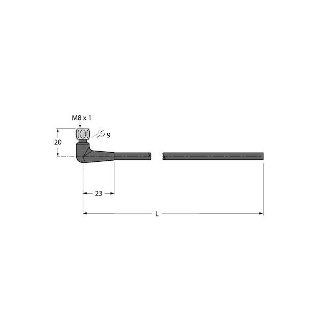 Turck - Konfektioniertes Sensor-Aktor-Kabel Anschlussleitung PKWH3M-20/TFE PVC