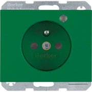 Berker - Steckdose Glas gn/gl 6765097013 Kontroll-LED