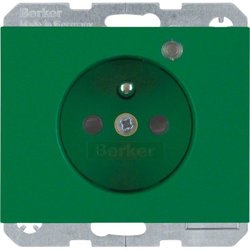 Berker - Steckdose Glas gn/gl 6765097013 Kontroll-LED