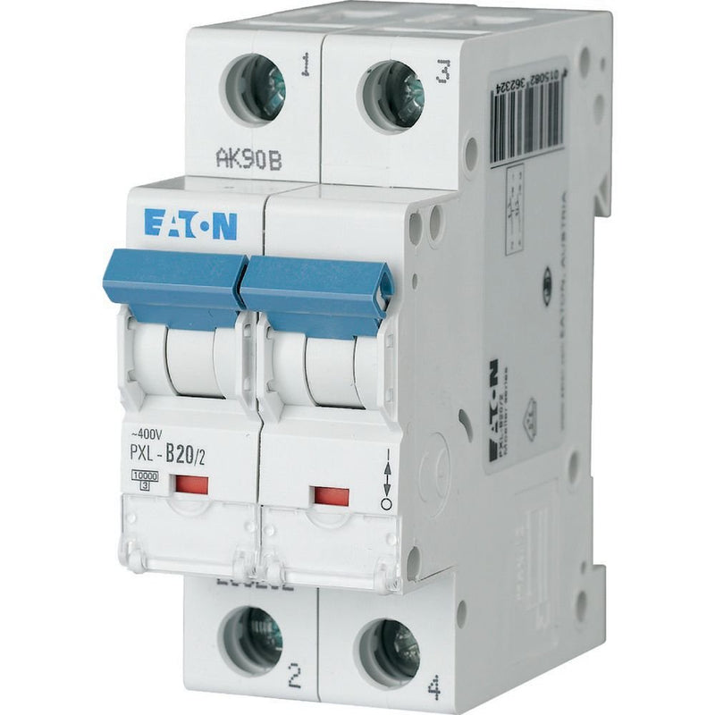 Eaton - Leitungsschutzschalter LS-Schalter m.Beschrift. PXL-B20/2 B 20A, 2p