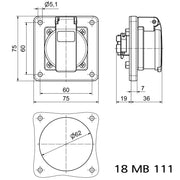 Bals Elektrotech - Schutzkontakt-Anbausteckdose Schutzkontakt-Anbausteckdo 71113