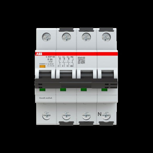 ABB Stotz S&J - Leitungsschutzschalter Sicherungsautomat S303P-K8NA 25kA, 8A, 3+NA