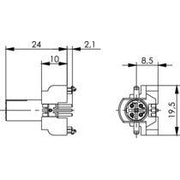 Telegärtner - Modularer Steckverbinder STX M12x1 EBB D-kod. 100007553 Cat.5 − 20 Stück