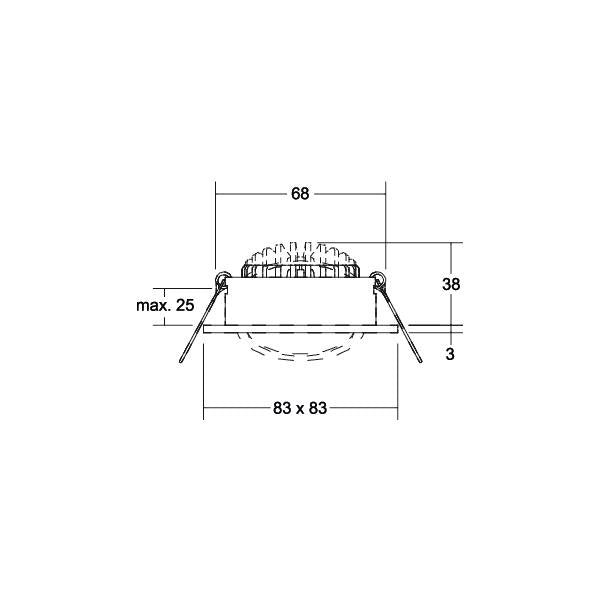 Brumberg Leuchten - Downlight/Strahler/Flutlicht LED-Einbaustrahler 230V 41415153 3000K