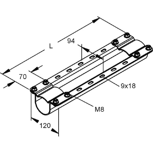Rico - Montagematerial für Kabeltragsystem Schalterträger 161V7-300 f.Kabelschutzrohr vz