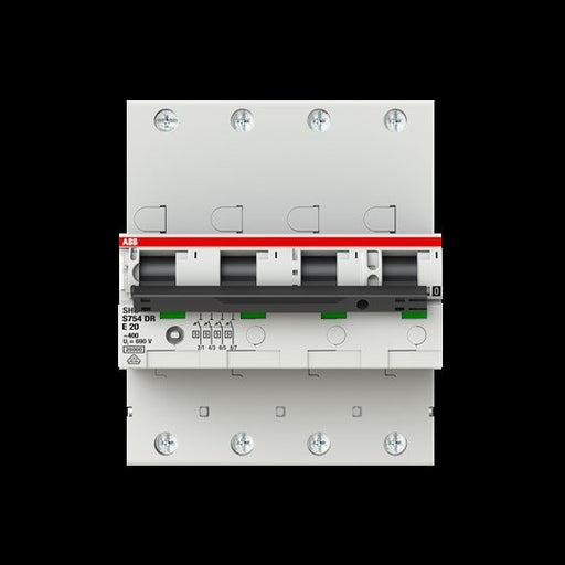 ABB Stotz S&J - Selektiver Hauptleitungsschutzschalter Haupleitungsschutzschalter S754DR-E20 20A E 25kA 4P