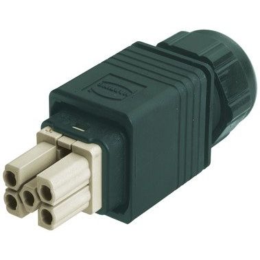 Harting - Rechtecksteckverbinder, Set (Industriesteckverbinder) Han PushPull Power 4/0 Kab 09352310423 elseite Crimp