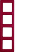Berker - Abdeckrahmen Rahmen rot, samt 10146062 4-fach
