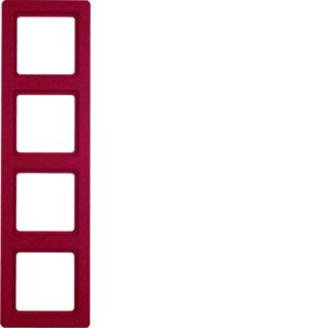 Berker - Abdeckrahmen Rahmen rot, samt 10146062 4-fach