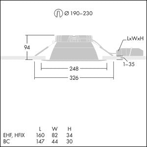 Thorn - Downlight/Strahler/Flutlicht LED-Downlight CETUS3L3000840EHFRWH 840