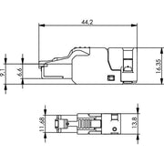Telegärtner - Modularer Steckverbinder RJ45-Steckverbinder 100023055 UFP8 T568 A Cat.6A − 10 Stück