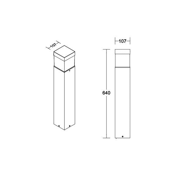 Brumberg Leuchten - Wegeleuchte LED-Pollerleuchte 65211103 3000K, graphit