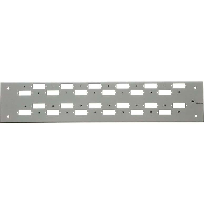 Telegärtner - Patchpanel LWL Frontplatte Basis-V 2HE 100021573 f.36 ST-Kupplungen