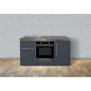 Stengel - Mini-Küche Miniküche Premiumline MPBSG160BOIKFreBliS Schiefergrau