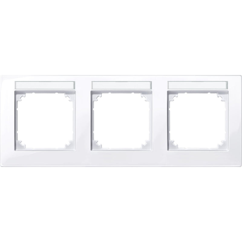 Merten - Abdeckrahmen M-PLAN-Rahmen 3f. 514325 beschriftbar, waager