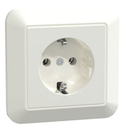 Merten - Steckdose SCHUKO-Steckdose pws/gl MEG2301-1019 volle Abdeckplatte
