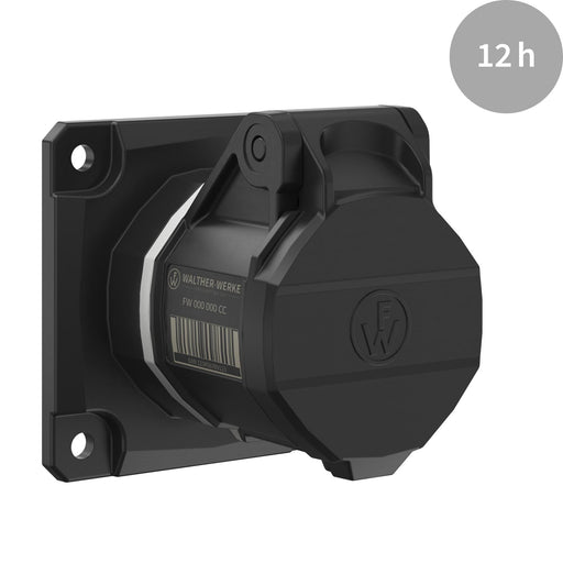 Walther Werke - CEE-Anbausteckdose (IEC 60309) CEE NEO Anbaudose gerade FW410512CC 16A 5P 12h IP54 − 10 Stück