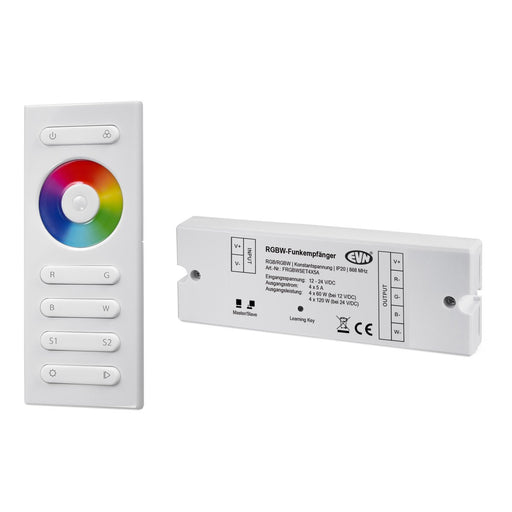 EVN Lichttechnik - Steuergerät für Leuchten RGBW-Funkset FRGBWSET4X5A Empfänger,Handsender