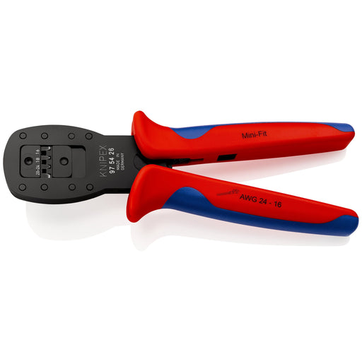 Knipex - Presswerkzeug Kabelschuhe/Verbinder, Aderendhülsen, Schirmanschluss Crimpzange 97 54 26 für Mini Fit