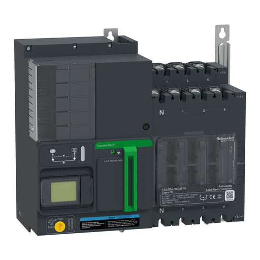 Schneider Electric - Lastschalter Netzumschaltung autom. TA25D4L1002TPE 100A 230V 4P LCD
