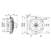 Maico - Explosionsgeschützter Ventilator Axial-Wandventilator DZS 35/6 B Ex e ex-geschuetzt DN 350