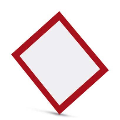 Phoenix Contact - Warn-/Hinweisschild Gefahrstoffschild PML-GHS100 (13X13)R rot/weiß, 13x13mm