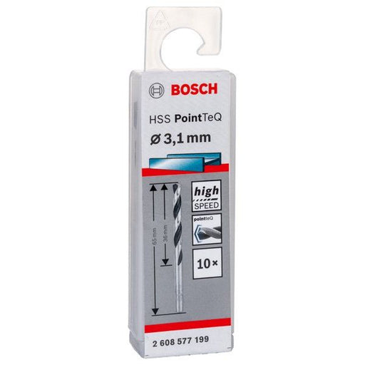 Bosch - Bohrer Metallspiralbohrer HSS 2608577199 PointTeQ DIN 338 3,1
