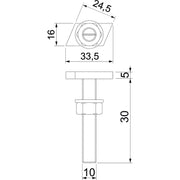 OBO Bettermann - Hammerkopfschraube ACMHB M10x30 ZL M10x30mm − 50 Stück