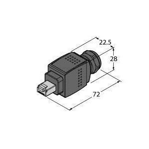 Turck - Modularer Steckverbinder (Industriesteckverbinder) PushPullRJ45-Steckverbin. AIDA-RJ45-CC
