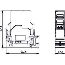 Telegärtner - Modularer Steckverbinder STX Tragschienen-Verbinder 100007440 mit USB-Kupplung 2.0