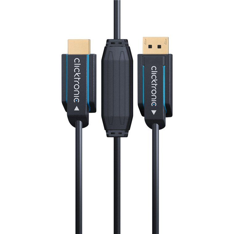 Clicktronic - Konfektioniertes A/V-Kabel DisplayPort/HDMI-Adapterk. 44927 10m,High Speed