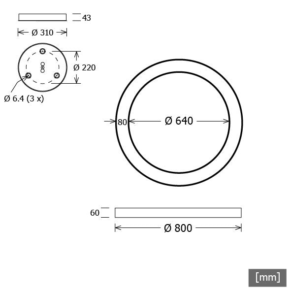 LTS Licht&Leuchten - Pendelleuchte LED-Pendelleuchte CERSP309.830.1DALIsw 930, DALI, sw