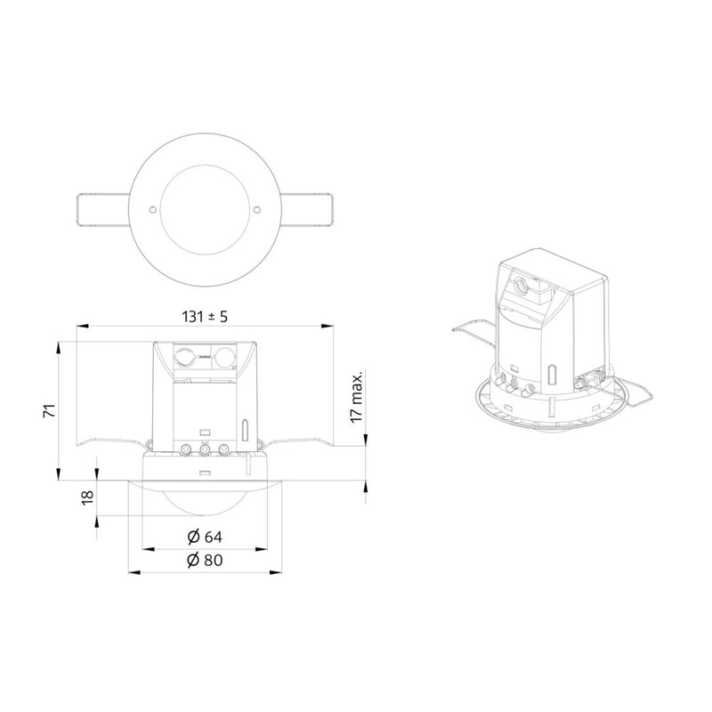BEG Brück Electronic - Bewegungsmelder/Präsenzmelder komplett Präsenzmelder PD2-M-2C-DE