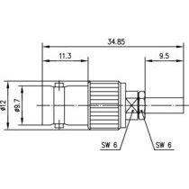 Telegärtner - Koax-Steckverbinder BNC-Kabelbuchse 100023571 75Ohm cr/cr − 5 Stück