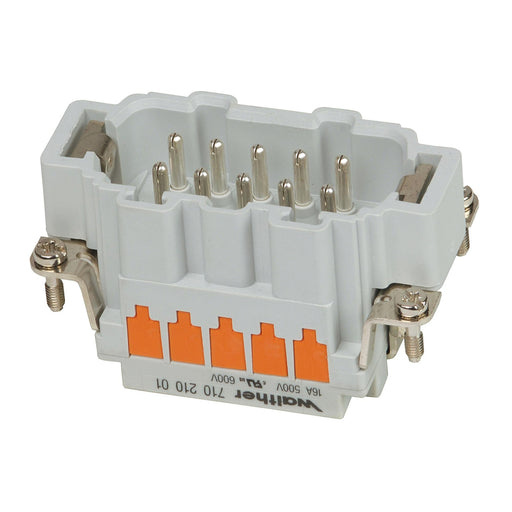 Walther Werke - Kontakteinsatz für Rechtecksteckverbinder Stifteinsatz 71021001 B10 0,5-2,5 20-14AWG