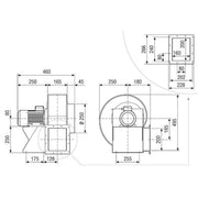 Maico - Ventilator für Rohreinbau Radialgebläse GRK 20/4 D 3-Phasenmotor, 4 Pol