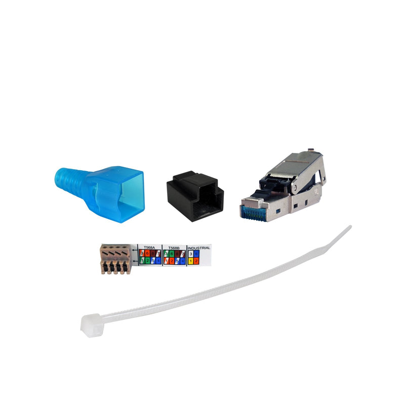 Televes - Modularer Steckverbinder RJ45-Stecker Cat 6A FTP CAT6AS-F m.Schutzhülle Blaue