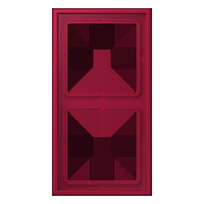 Jung - Abdeckrahmen Rahmen 2-fach LC 982 229 rouge carmin
