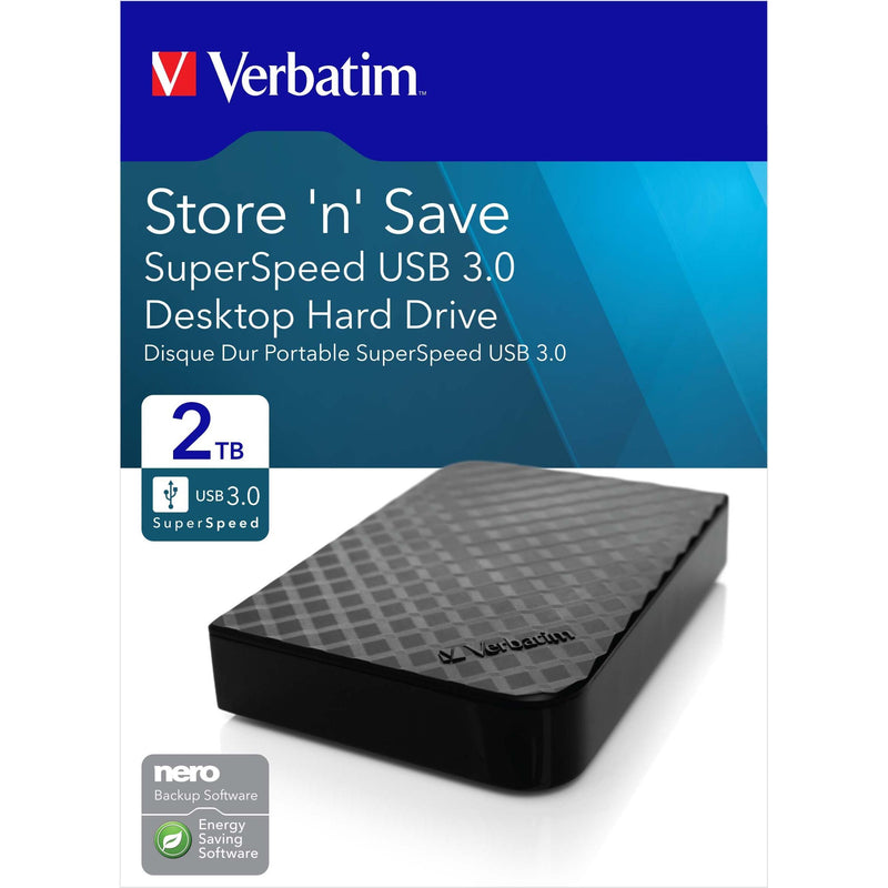 Verbatim - Speichermedium digital Festplatte 2TB USB3.0 47683 Extern,8,89cm(3,5Z)