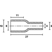 HellermannTyton - Durchführungstülle Schutzkappe HV4819-PVC-NA-N1 − 2000 Stück