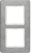 Berker - Abdeckrahmen Rahmen 2f. eds/gebürstet 10126083 senkrecht