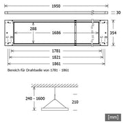 LTS Licht&Leuchten - Pendelleuchte LED-Pendelleuchte PIANOP1951040DA sw 4000K DALI schwarz