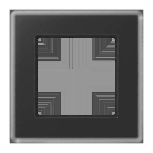 Jung - Abdeckrahmen Glasrahmen 1fach AV 581 GLM SW schwarz (Glas)