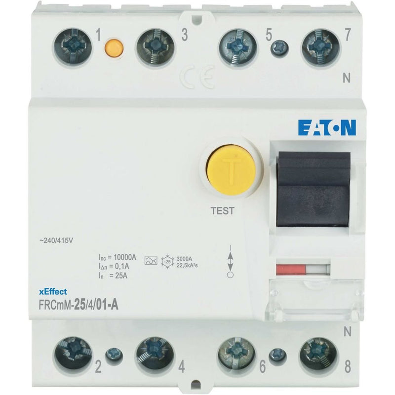 Eaton - Fehlerstrom-Schutzschalter FI-Schalter FRCMM-25/4/01-A 25A 100mA 4polig