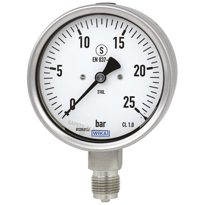 Wika Wiegand - Rohrfedermanometer RF-Mano 232.30.100 Cl1VASI 9030689 40barG1/2Bunt