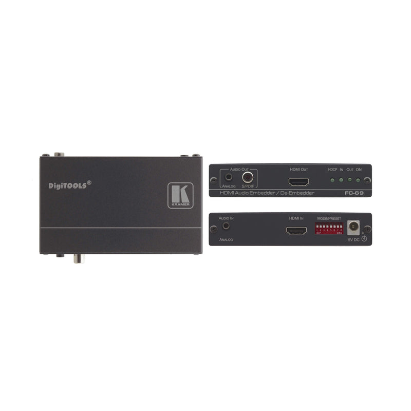 Kramer - Audio/Video-Funksystem HDMI-Audio Ein/Auskoppler FC-69 4K 60 4:2:0 UHD