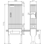 ABN - Leergehäuse Anschlusssäule SL175 BH5 1Zyl