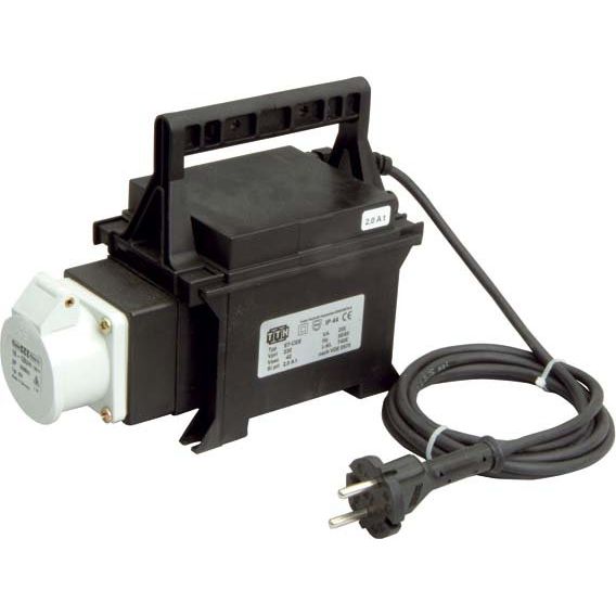 Trafo-Technik-Hoppecke - Einphasen-Steuertransformator Sicherheitstrafo, tragbar ET-CEE 300VA 230/24V sw