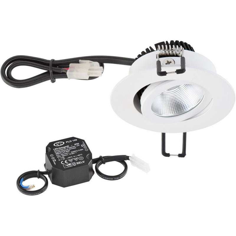 EVN Lichttechnik - Downlight/Strahler/Flutlicht P-LED Deckeneinbauleuchte PC20N60102 3000K 230V rund ws